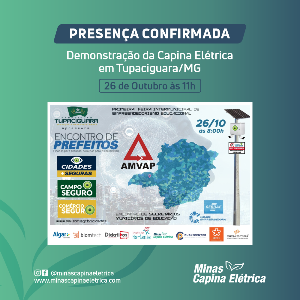 Demonstração da Capina Elétrica em Tupaciguara/MG 2 Post Feed Minas Capina Eletrica Feira Empreendedorismo Educacional