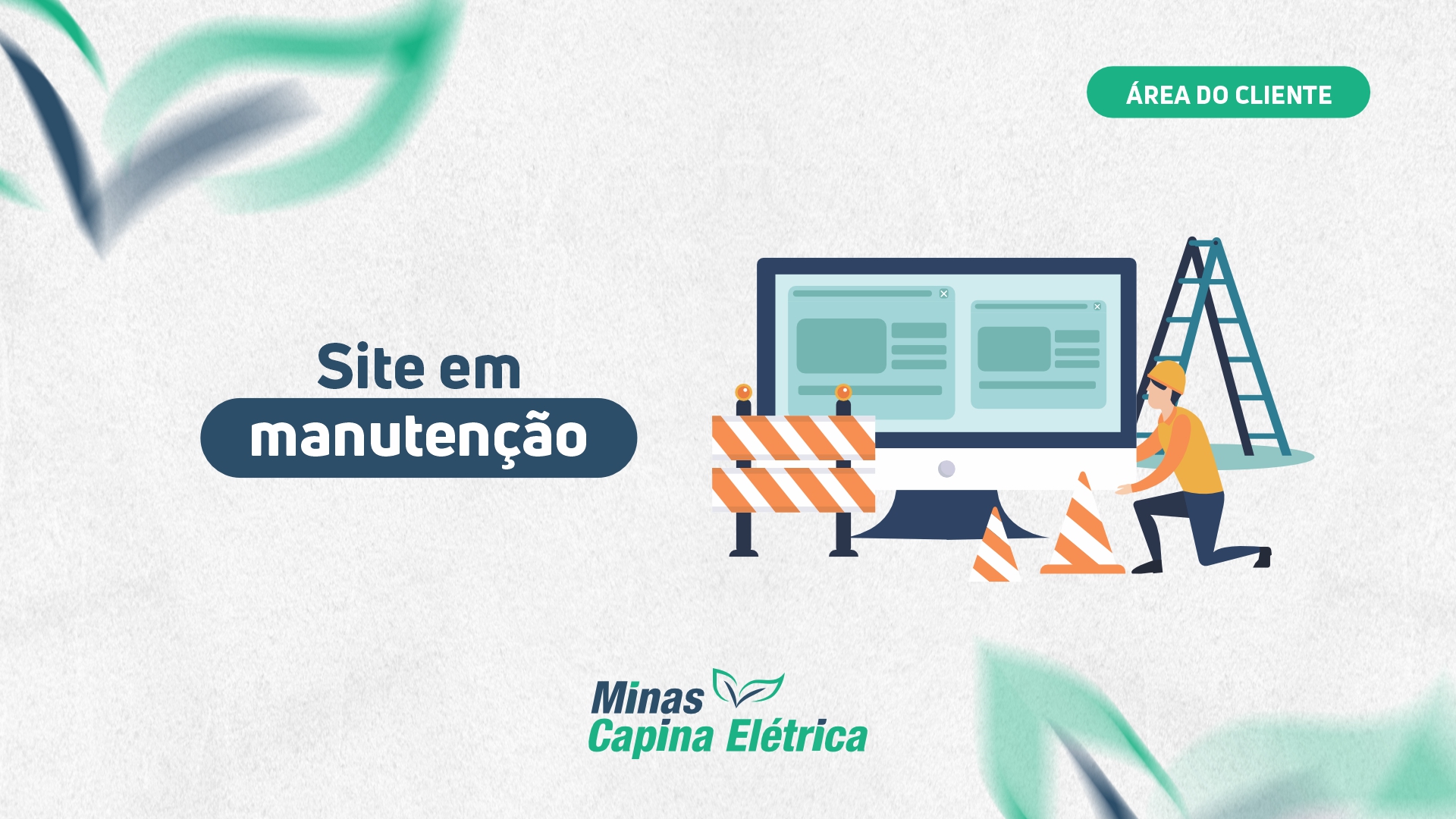 Tela site manutencao Minas Capina Eletrica